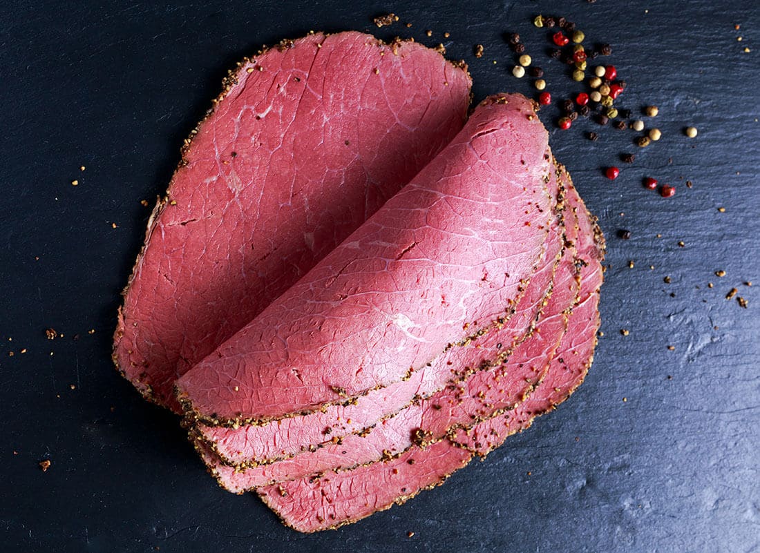Pastrami i skiver